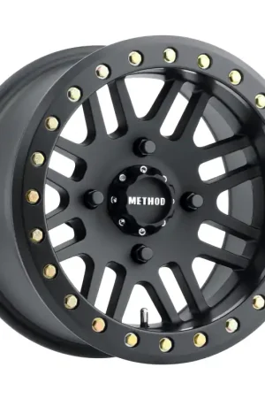 Top Pick Method MR406 UTV Beadlock 15x10 / 5+5/0mm Offset / 4x136 / 106mm CB Matte Black Wheel