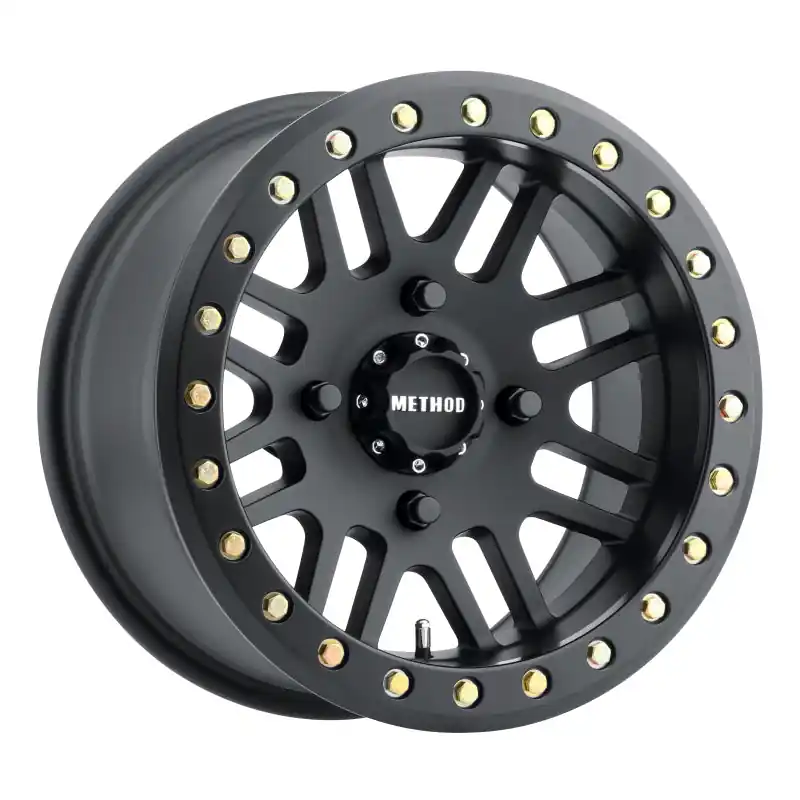 Top Pick Method MR406 UTV Beadlock 15x10 / 5+5/0mm Offset / 4x136 / 106mm CB Matte Black Wheel