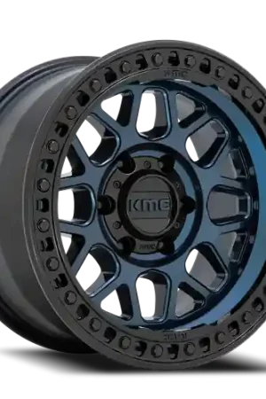KMC GRS KM549 BL 17x8.5 +0 8x165.1mm 125.1mm Midnight Blue Gloss Black Lip Luxury