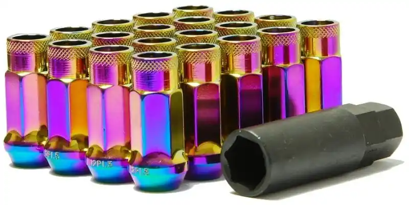 Fan Favorite Wheel Mate Muteki SR48 Open End Lug Nuts - Neon 12x1.50 48mm