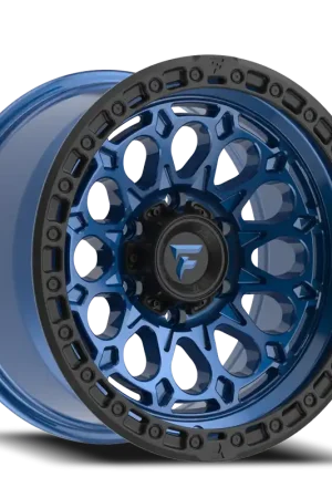 Certified Fittipaldi Offroad Terra Series FT101 BLB 17x9 -12 6x139.7mm 106.2mm Gloss Blue Black Ring