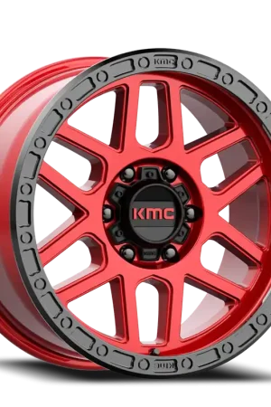 KMC Mesa KM544 RD 17x8.5 +0 6x135mm 87.1mm Candy Red Black Lip Warranty Included