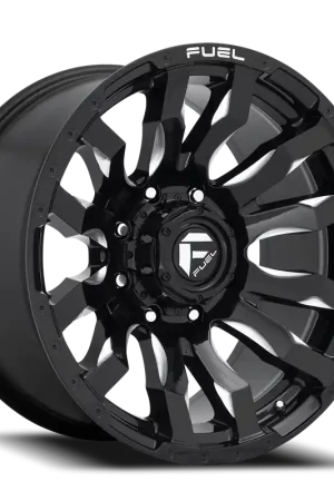 Save Now Fuel Blitz D673 20x9 +1 8x180mm 124.2mm Gloss Black Milled