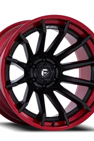 Fuel Burn FC403MQ 24x12 -44 5x127mm 71.5mm Matte Black Candy Red Lip Flash Sale