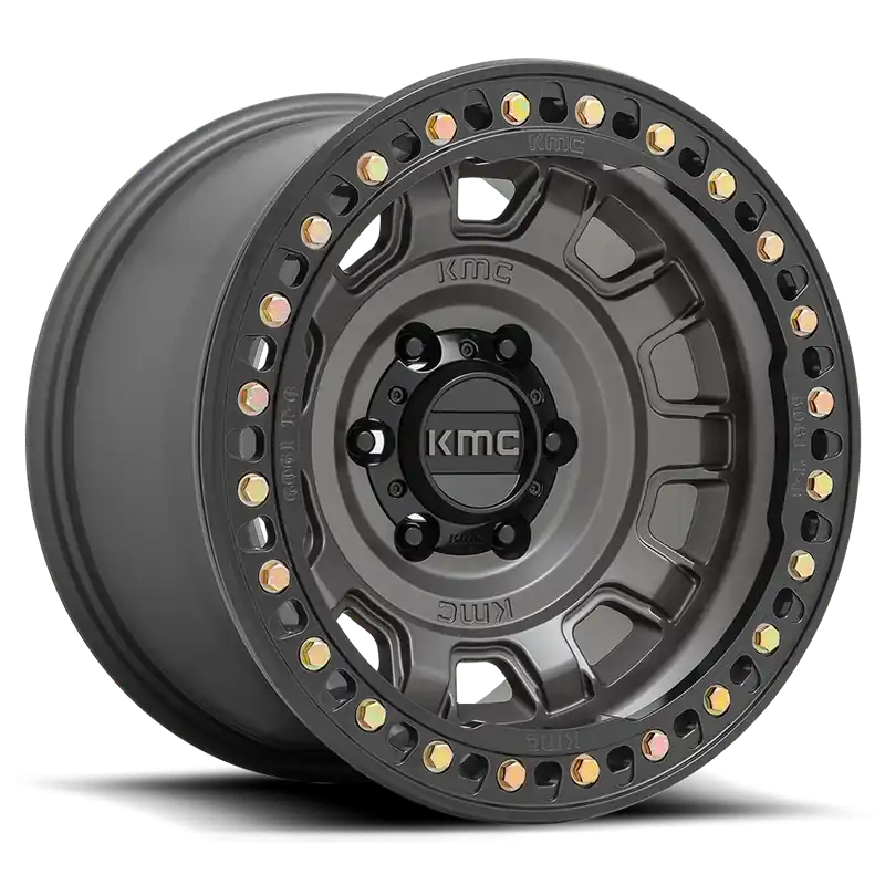 Wholesale KMC Tank Beadlock KM236 GY 17x9 -15 6x139.7mm 108mm Anthracite
