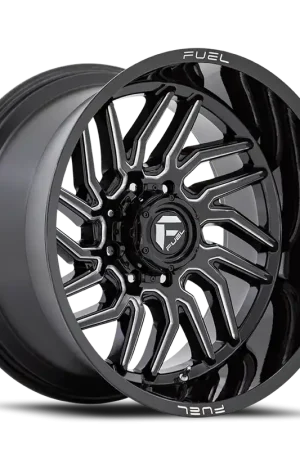 Fuel Hurricane D807 20x9 +1 6x139.7mm 106.1mm Gloss Black Milled New Arrival