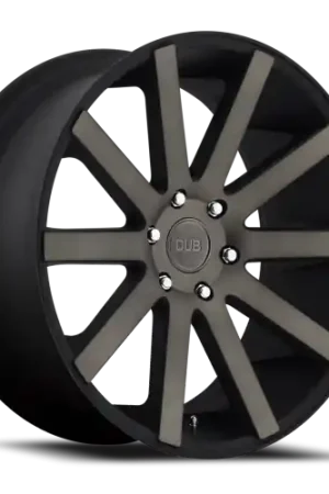 Place Order DUB Shot Calla S121 24x10 +20 6x139.7mm 106.1mm Matte Black Double Dark Tint