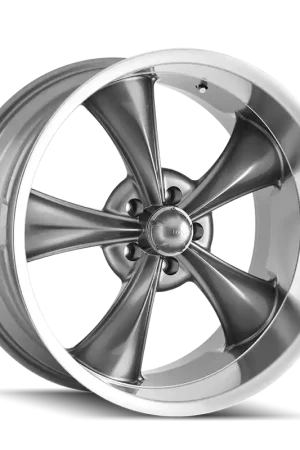Fan Favorite Ridler 695 Gloss Grey Machined 18x9.5 5x114.3 6mm 83.82mm
