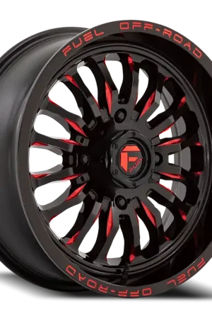Fuel Arc UTV D822 20x7 +13 4x137mm 110.1mm Gloss Black Milled Red Best Price