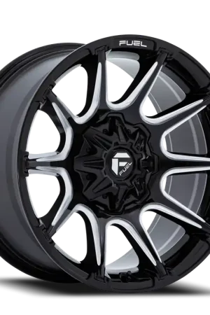 Hot Picks Fuel Super C FC880 BE 22x10 +10 8x165.1mm 125.1mm Gloss Black Milled