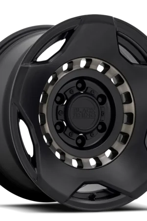 Express Delivery Black Rhino Muzzle MB 17x9 -18 5x127mm 71.6mm Matte Black Machine Tinted Ring