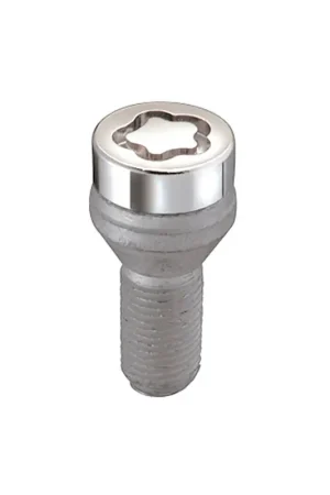 Luxury McGard Wheel Lock Bolt Set - 4pk. (Cone Seat) M12X1.25 / 19mm Hex / 25.6mm Shank Length - Chrome