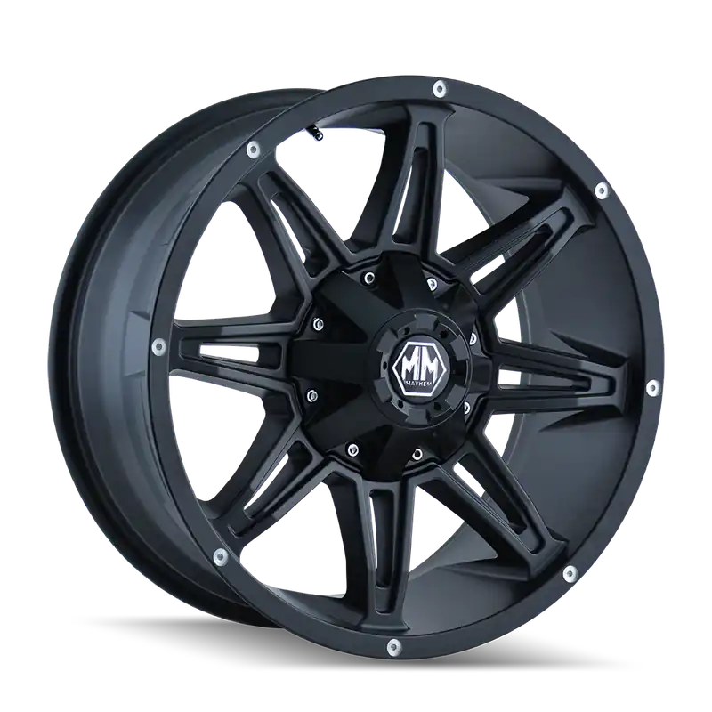 Mayhem Rampage 8090 Matte Black 18x9 8x165.1 x12mm 130.8mm New Release