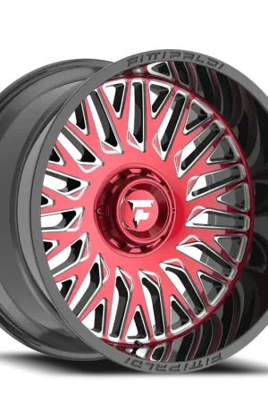 Fittipaldi Offroad Alpha Series FA07 MBRM 22x12 -44 5x127/5x139.7mm 78.1mm Gloss Black Machined Face-Red Tint Final Sale