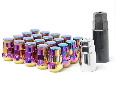 Reduced Price Wheel Mate Muteki SR35 Close End Lug Nuts w/ Lock Set - Neon 12x1.50 35mm