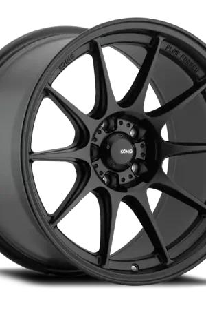 Konig Dekagram 16x8 4x108 ET40 Semi-Matte Black Time-Limited