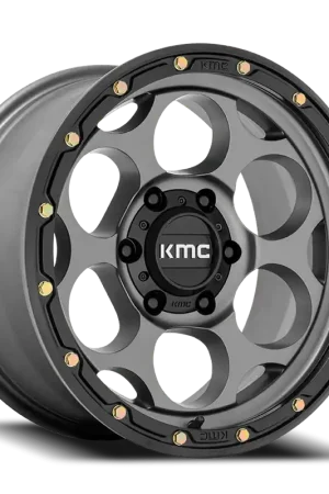 Limited Offer KMC Dirty Harry KM541 GY 18x8.5 +18 6x114.3mm 66.1mm Satin Gray Black Lip