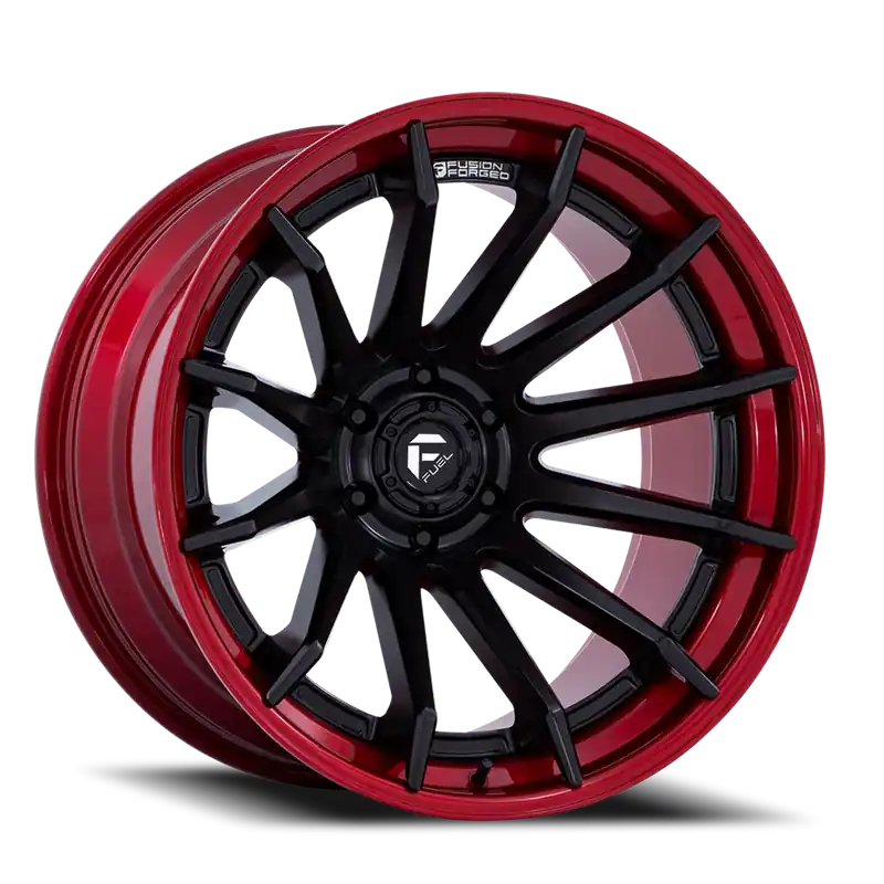 Fuel Burn FC403MQ 20x10 -18 6x135mm 87.1mm Matte Black Candy Red Lip Genuine