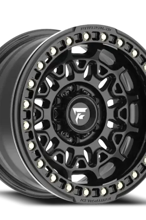 Viral Fittipaldi Offroad Beadlock Series FB150 B 17x9 -15 6x139.7mm 106.2mm Satin Black Gloss Black Forged Ring