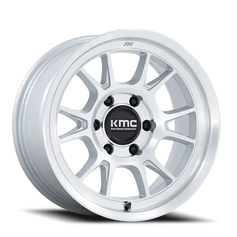 Limited Offer KMC Range KM729DX 17x8.5 +0 6x135mm 87.1mm Gloss Silver Machined Face