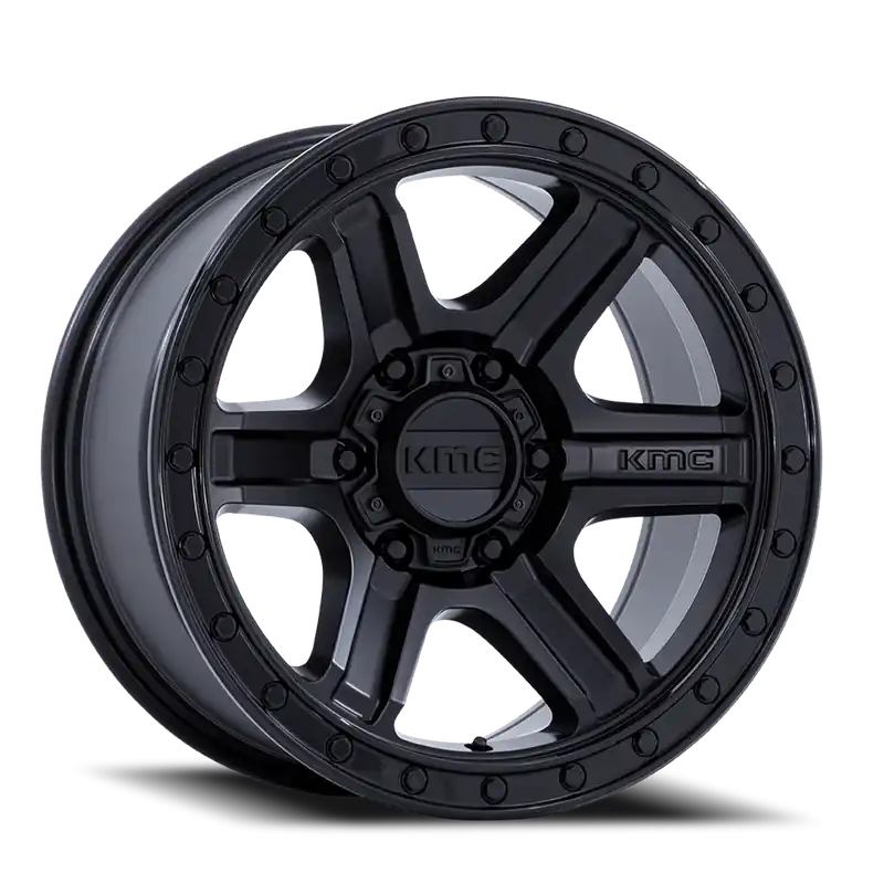 Trending KMC Outrun KM551 MBGBL 18x9 +18 5x127mm 71.5mm Matte Black Gloss Black Lip