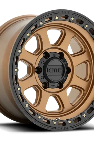 Weekend Sale KMC Chase KM548 BRZ 20x9 +18 6x139.7mm 106.1mm Matte Bronze Black Lip