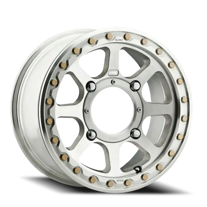 KMC Addict 2 Beadlock UTV KS234 SL 15x6 +38 4x137mm 112.1mm Machined Silver Time-Limited