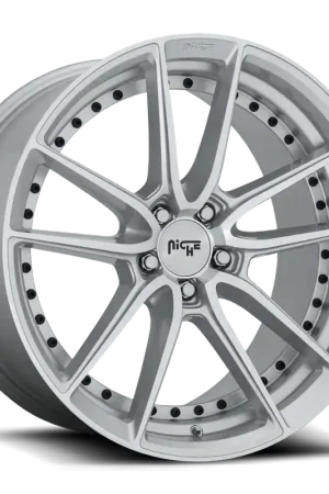 Money Back Guarantee Niche DFS M221 22x9 +18 5x115mm 71.8mm Gloss Silver Machined