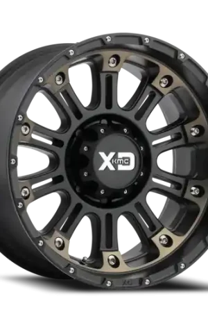 Viral XD Series Hoss II XD829 SB-DT 20x9 -12 6x139.7mm 106.25mm Satin Black Machined-Dark Tint