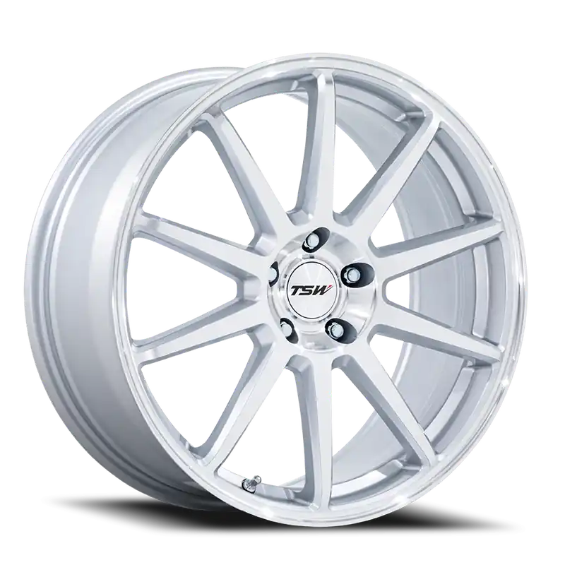 TSW Canard TW004 GSM 19x8.5 +38 5x100mm 72.56mm Gloss Silver Machined Face Trending