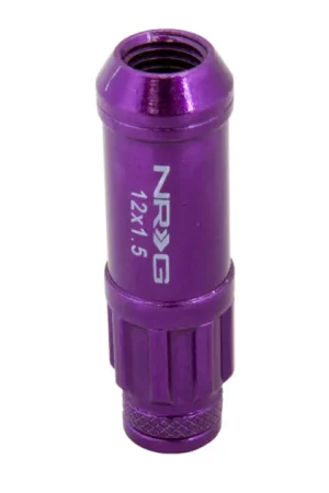 Sale NRG 700 Series M12 X 1.5 Steel Lug Nut w/Dust Cap Cover Set 21 Pc w/Locks & Lock Socket - Purple