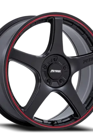 Best Choice Petrol P2E MBRL 20x8.5 +40 5x110/5x115mm 72.56mm Matte Black Red Lip
