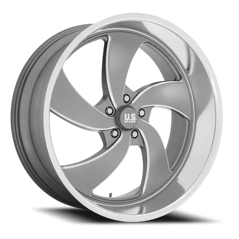Fresh Stock US Mags Desperado 5 U133 22x8.5 +1 5x127mm 78.1mm Anthracite Milled-Diamond Cut Lip