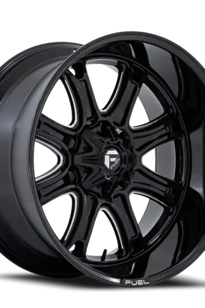Hot Deal Fuel Darkstar FC853BE 20x9 +1 8x165.1mm 125.1mm Gloss Black Milled