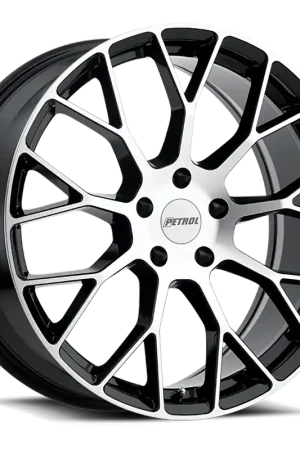 Petrol P2B GBM 17x8 +35 5x120mm 76.1mm Gloss Black Machined Face Worldwide Shipping