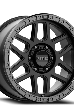 Price Cut KMC Mesa KM544 SB 20x9 +18 6x139.7mm 106.25mm Satin Black Gloss Black Lip