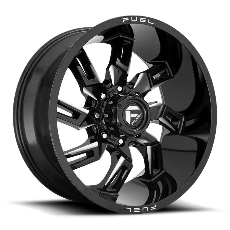 Fan Favorite Fuel Lockdown D747 20x10 -18 6x135mm 87.1mm Gloss Black Milled