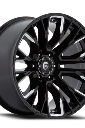 Fuel Rebar 6 D849 22x12 -44 6x135mm 87.1mm Gloss Black Milled Factory Price