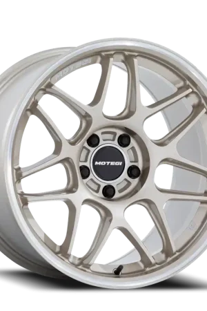 Viral Motegi MR158 Tsubaki GD 18x9.5 +35 5x120mm 74.1mm Motorsport Gold Machined Lip
