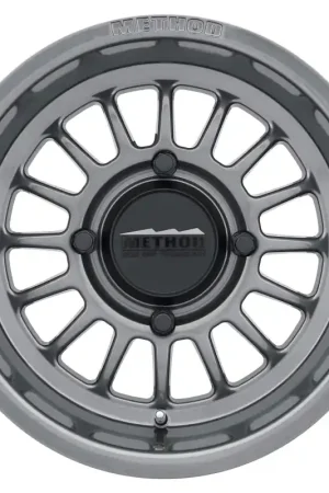 Bargain Method MR411 Bead Grip 15x7 / 5+2/38mm Offset / 4x136 / 106.25mm CB Gloss Titanium Wheel