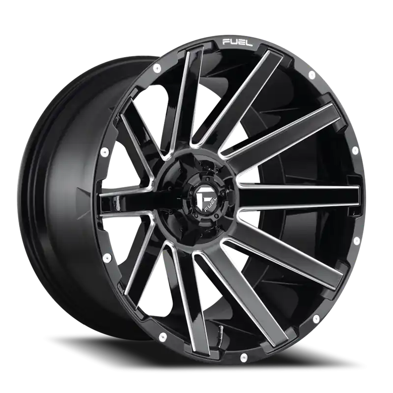 Fuel Contra D615 20x10 -18 8x170mm 125.1mm Gloss Black Milled Certified