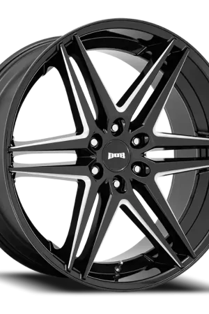 Direct From Manufacturer DUB Dirty Dog S267 26x10 +25 6x139.7mm 106.1mm Gloss Black Milled