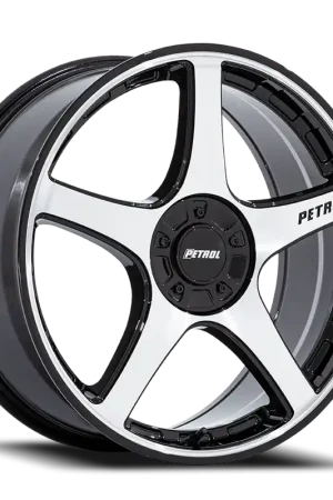 Petrol P2E GBM 20x8.5 +40 5x108/5x114.3mm 72.56mm Gloss Black Machined Face Get Yours