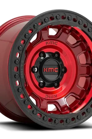KMC Tank Beadlock KM236 RD 17x9 -15 6x139.7mm 108mm Candy Red Bargain