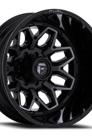 Hot Deal Fuel Flux Dually D875 20x8.25 -240 8x165.1mm 121.5mm Gloss Black Double Dark Tint