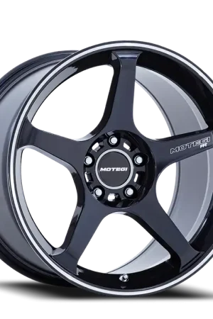 Motegi MR159 Battle V LD 18x8.5 +22 5x114.3mm 72.56mm Obsidian Blue Machined Lip Stripe Discount