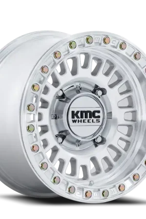Luxury KMC Aztec Beadlock UTV KS242DX 15x8 +0 4x156mm 115.1mm Machined Silver
