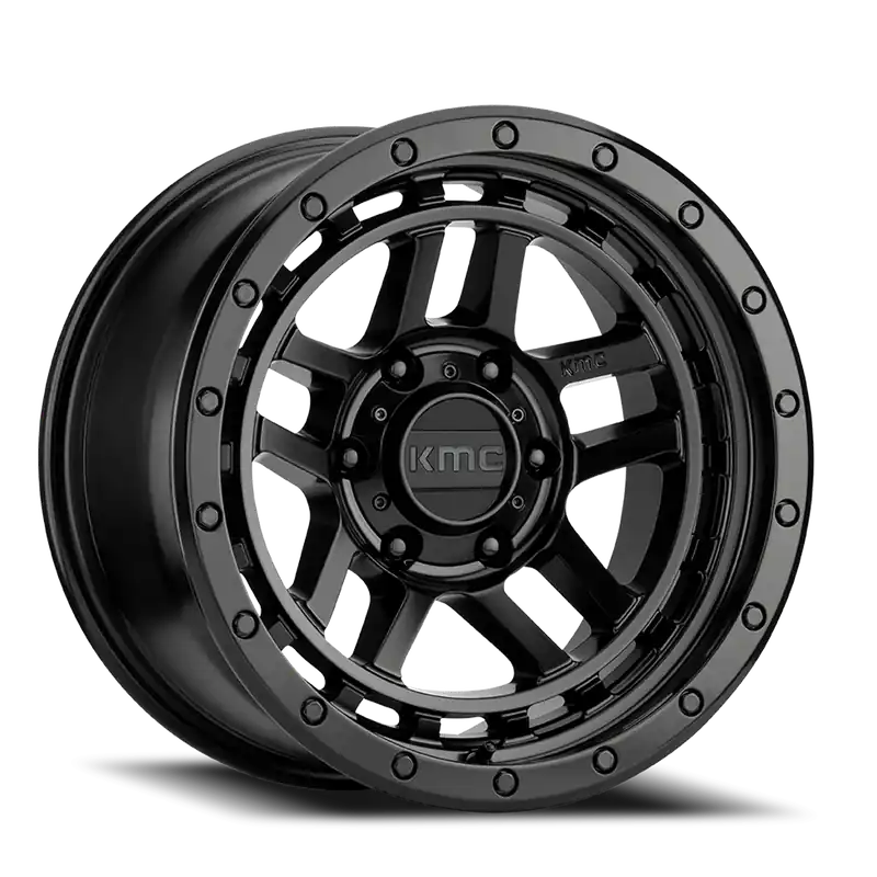 KMC Recon KM540 SB 17x8.5 +18 5x127mm 71.5mm Satin Black Same Day Shipping