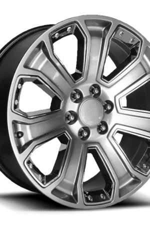Performance Replica PR113 SL 22x9 +24 6x139.7mm 78.3mm Hyper Silver Dark Chrome Accents Trending