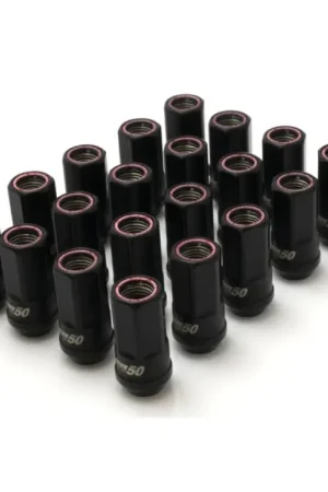 Wheel Mate Muteki HR50 Open End Lug Nuts - Black w/ Red Ring 14x1.50 Hot Deal